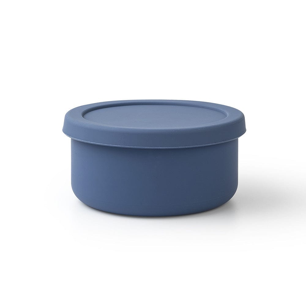 myhomenow.ch Haushalt Blue Round 700ml / Without air valve Microwaveable Foldable Silicone Sealed Lunch Box