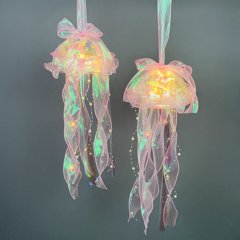 myhomenow.ch Haushalt Cherry blossom pink Jellyfish Lamp DIY Material Package Aerial Pendant