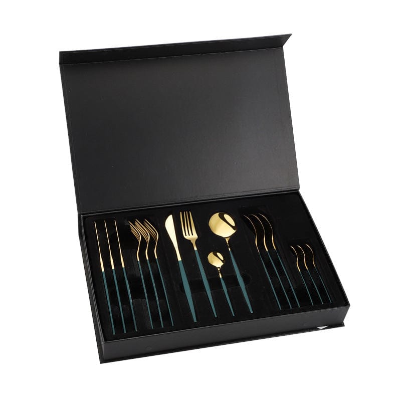 myhomenow.ch Haushalt Green Gold Stainless Steel Portuguese Tableware Steak Knife