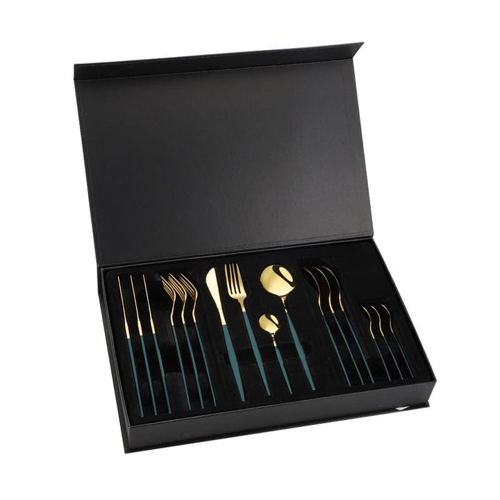 myhomenow.ch Haushalt Green Gold Stainless Steel Portuguese Tableware Steak Knife