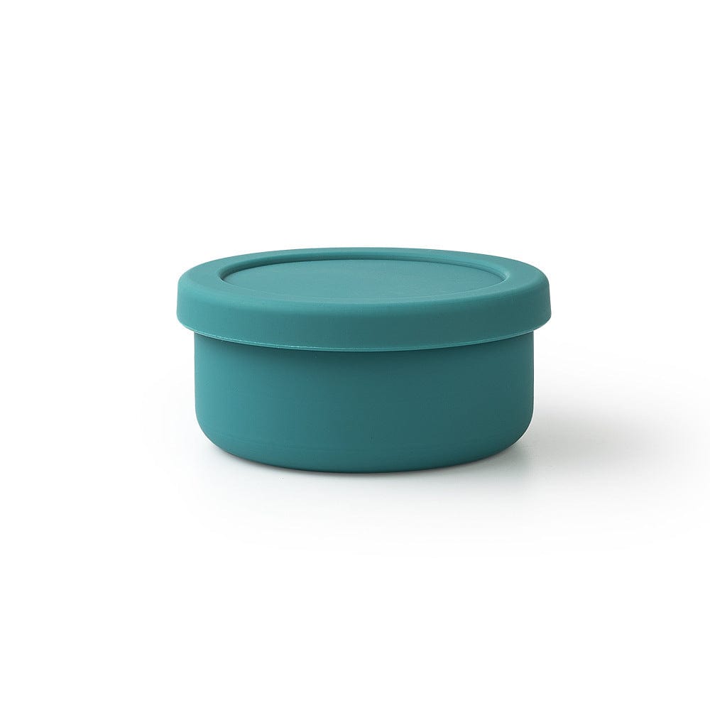 myhomenow.ch Haushalt Green Round 400ml / Without air valve Microwaveable Foldable Silicone Sealed Lunch Box