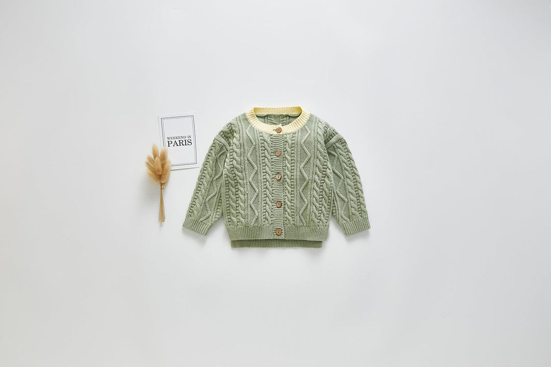 myhomenow.ch Haushalt Grün / 100cm Langarm-Baby-Pullover