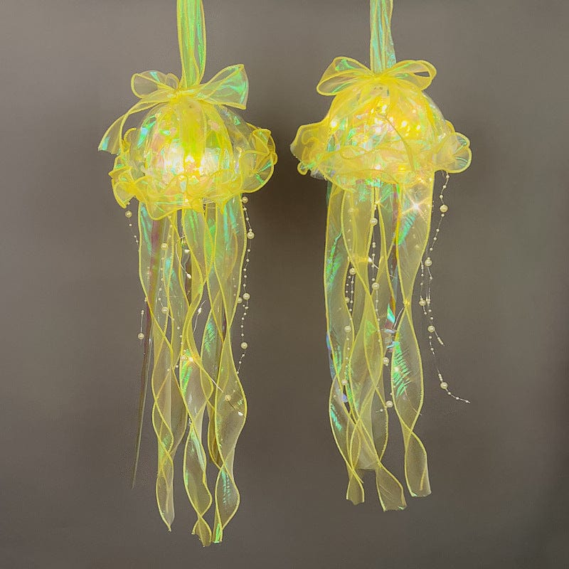 myhomenow.ch Haushalt Lemon yellow Jellyfish Lamp DIY Material Package Aerial Pendant