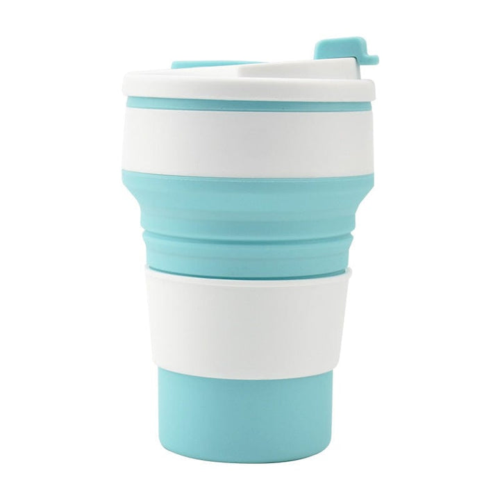 myhomenow.ch Haushalt Light Blue / 350ML Kitchen Gadgets Folding Cup Collapsible Mug With Cover Coffee Travel Outdoors Portable Water Drinking Tea Cups