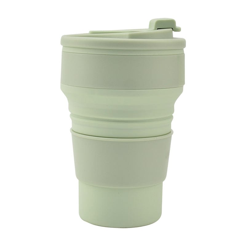 myhomenow.ch Haushalt Light Green / 350ML Kitchen Gadgets Folding Cup Collapsible Mug With Cover Coffee Travel Outdoors Portable Water Drinking Tea Cups