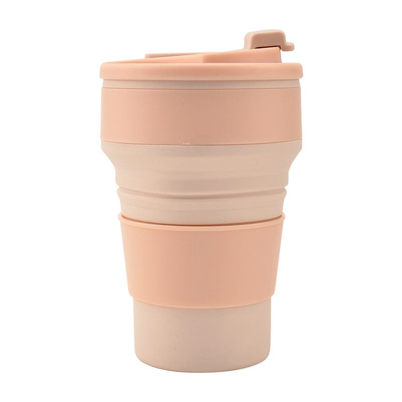 myhomenow.ch Haushalt Pink / 350ML Kitchen Gadgets Folding Cup Collapsible Mug With Cover Coffee Travel Outdoors Portable Water Drinking Tea Cups