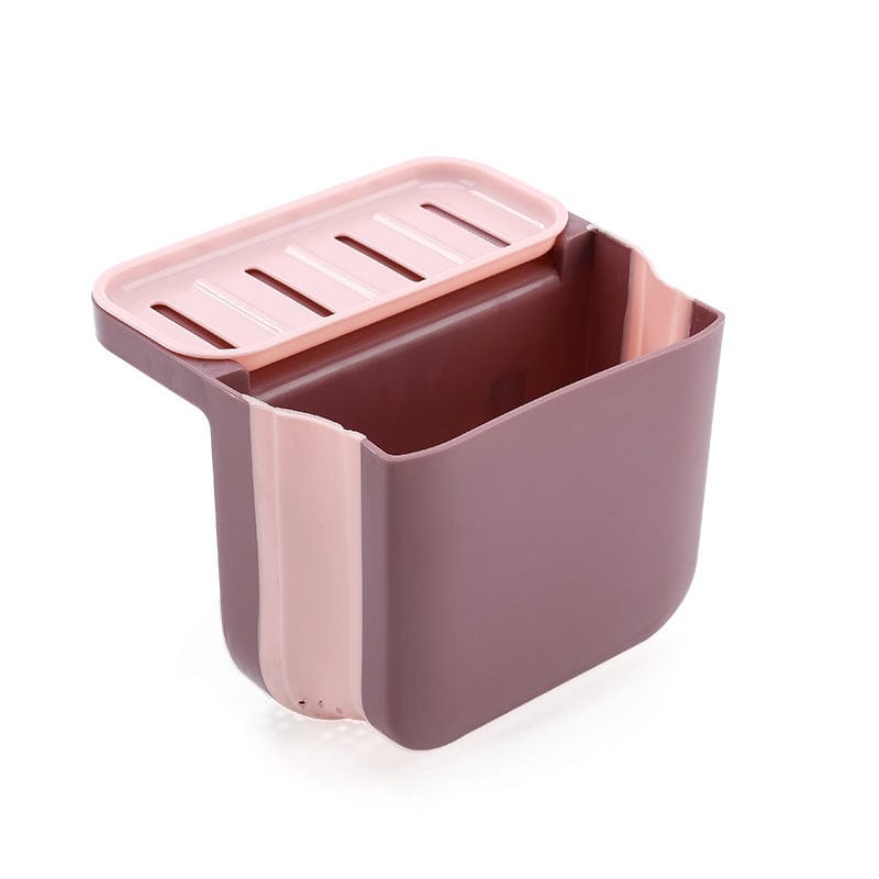 myhomenow.ch Haushalt Pink Saugnapf Sink Drain Korb Faltbare Waschbecken Hängen Küche Abfall Mülleimer