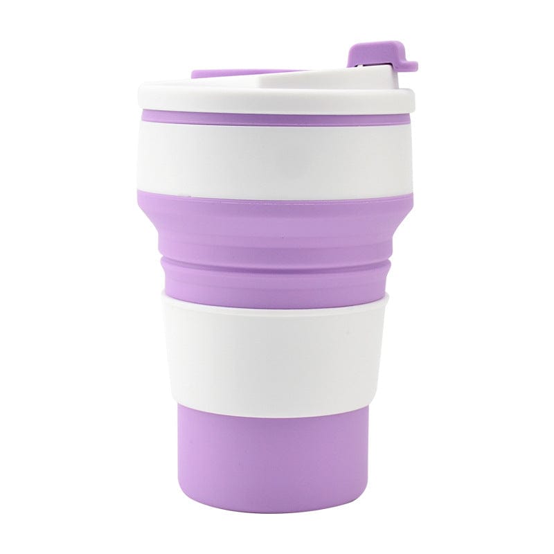 myhomenow.ch Haushalt Purple / 350ML Kitchen Gadgets Folding Cup Collapsible Mug With Cover Coffee Travel Outdoors Portable Water Drinking Tea Cups