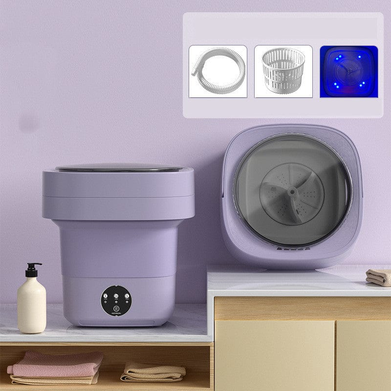 myhomenow.ch Haushalt Purple blue light / 220V US Mini Foldable Washing Machine Portable Mini Socks Underwear Panties Washing Machine Big Capacity 3 Models With Spinning Dry Gadgets