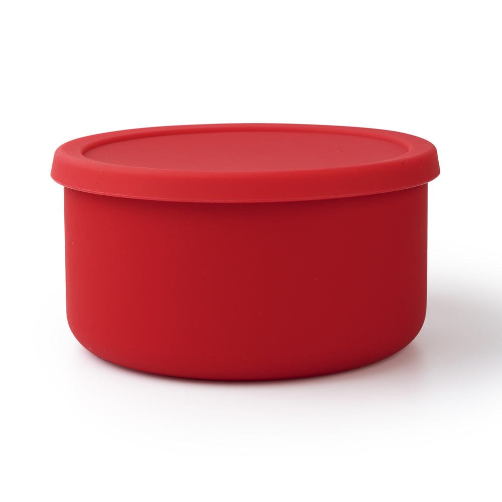 myhomenow.ch Haushalt Red Round 2100ml / Without air valve Microwaveable Foldable Silicone Sealed Lunch Box