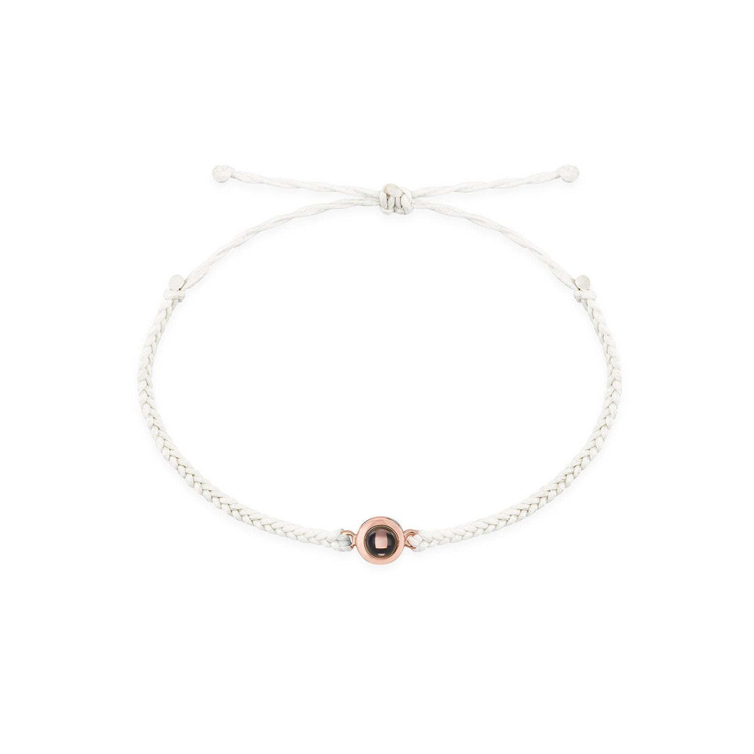 myhomenow.ch Haushalt Rose gold plus white rope / 1PC Europäischen Und Amerikanischen Neue Geflochtene Armband Foto Anpassung