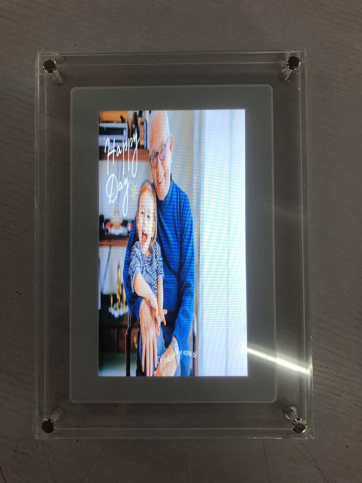 myhomenow.ch Haushalt Vertical screen White / 7inches / AU Digital Picture Frame Acrylic Video Player Digital Photo Frame Vertical Display With 1GB And Battery Type C Video Frame Gift For Loved