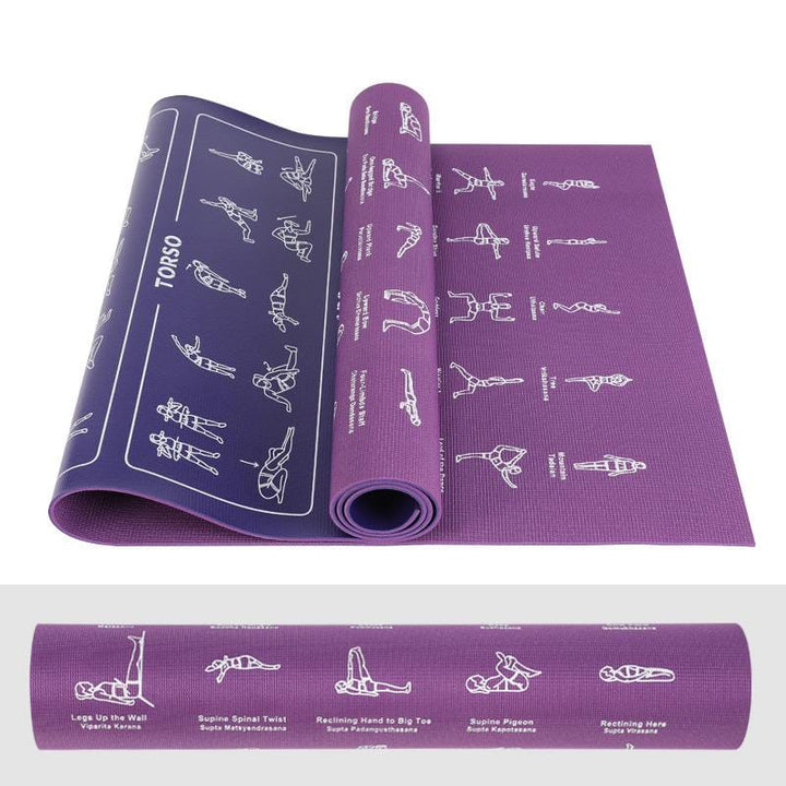 myhomenow.ch Haushalt Violett 173x61cm / 6mm Anti-Rutsch-Yoga-Matte, dein fester Standpunkt!