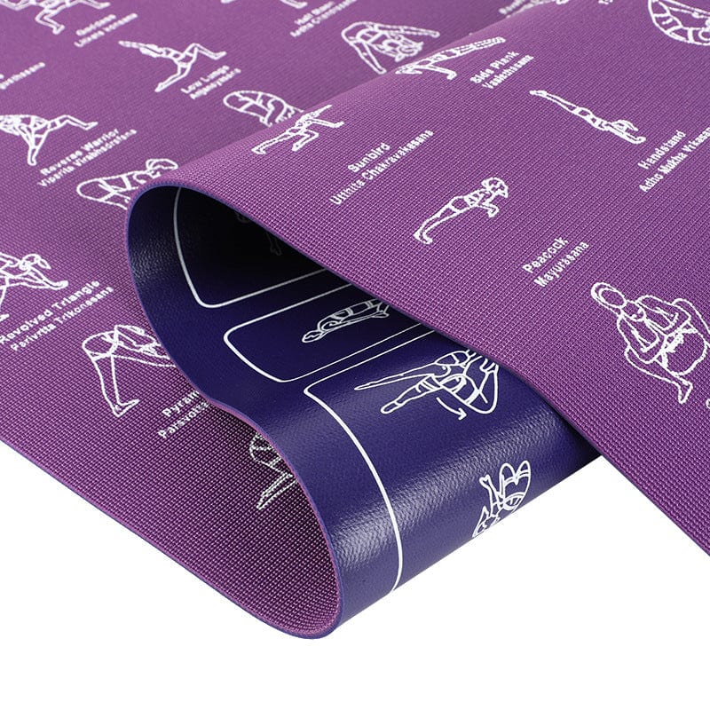 myhomenow.ch Haushalt Violett 173x61cm / 6mm Anti-Rutsch-Yoga-Matte, dein fester Standpunkt!