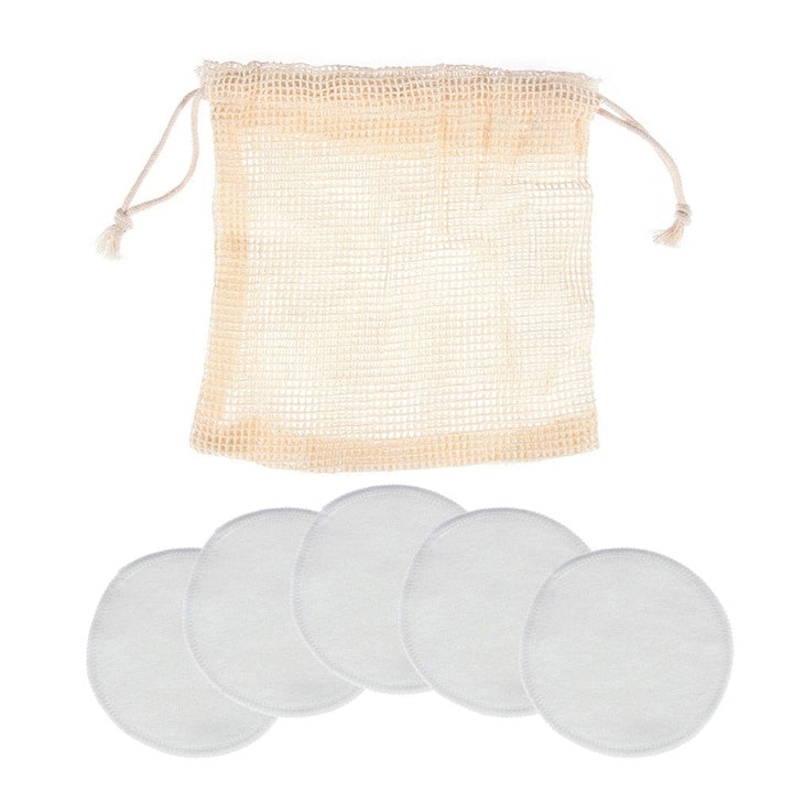 myhomenow.ch Haushalt White 5PCS Bamboo Fiber Makeup Remover Set