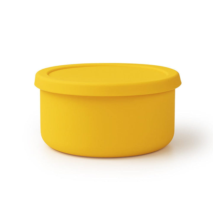 myhomenow.ch Haushalt Yellow Round 1300ml / Without air valve Microwaveable Foldable Silicone Sealed Lunch Box