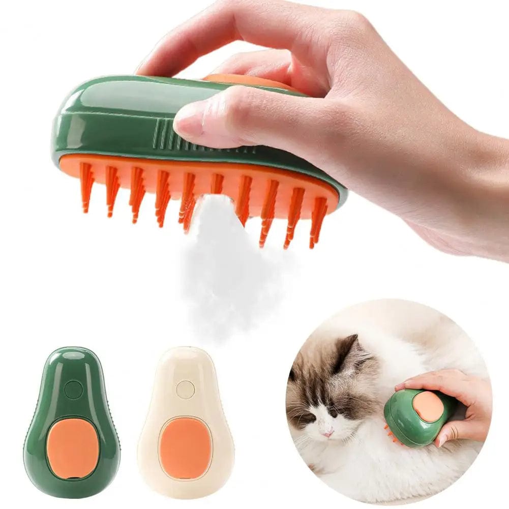 myhomenow.ch Haustier Steamy Cat Brush Cat Dog Grooming Comb Electric Self Cleaning Steam Cat Brush For Massage Avocado Shape Pet Spray Cat Grooming