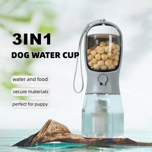 myhomenow.ch Haustier Dog Water Cup Drinking Food Garbage Bag Three-in-one Portable Small Multi-functional Pet Cups Pets Supplies