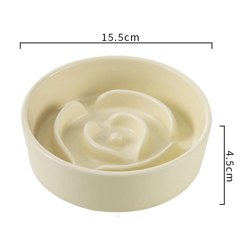 myhomenow.ch Haustier Beige Ceramic Pet Cat And Dog Bowl Small And Medium-sized Dogs Puppy