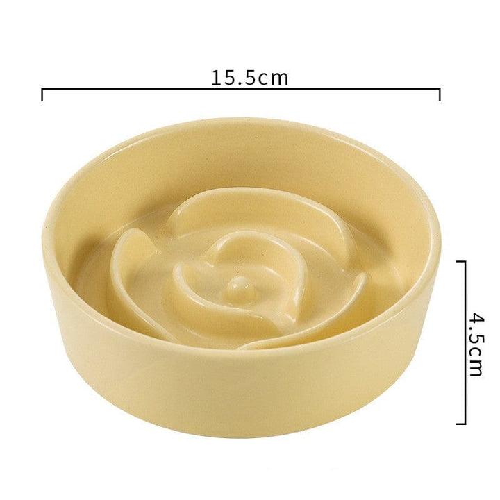 myhomenow.ch Haustier Custard Ceramic Pet Cat And Dog Bowl Small And Medium-sized Dogs Puppy