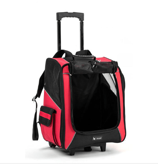 myhomenow.ch Haustier Red / M Kleine Pet Rad Träger Hund Katze Tragbare Kinderwagen Rucksack Atmungsaktiv Puppy Roller Gepäck Auto Reise Transport Tasche