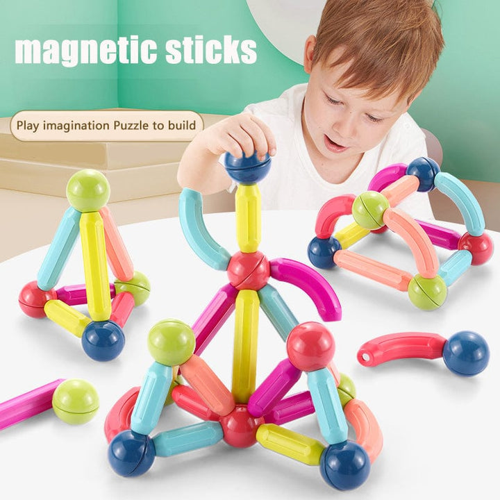 myhomenow.ch Kinder Große Größe DIY Magnetische Bau Set Frühe Lernen Konstruktor Vielzahl Magnetische Stange Bausteine Für Kinder Spielzeug Geschenk