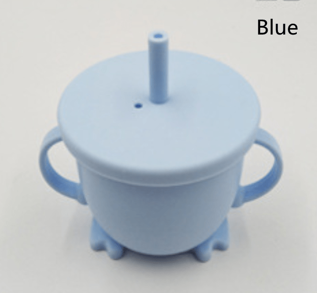 myhomenow.ch Kinder Blue / 150ML Silicone Children's Sippy Cup, Baby Learn To Drink Cup, Baby Snack Cup