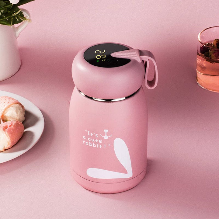 myhomenow.ch Kinder Pink Intelligent Thermos Bottle Temperature Display  Stainless Steel Vacuum Water Cup