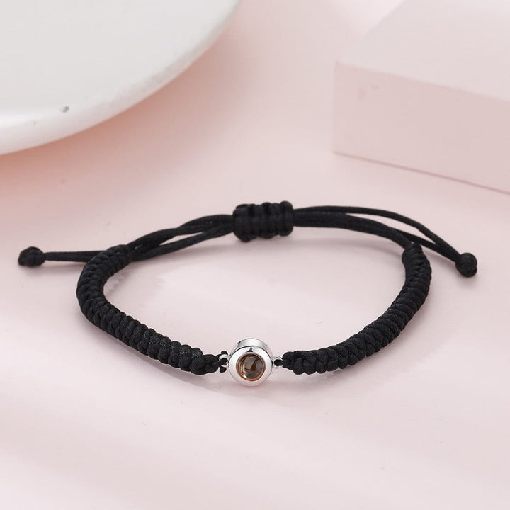 myhomenow.ch Kleidung Black rope silver 100 sprachen ICH Liebe Sie Nano Projektion Armband