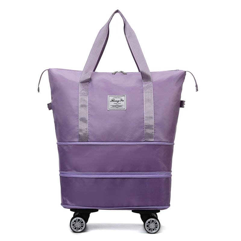 myhomenow.ch Kleidung Light Purple New Universal Wheel Travel Bag With Double-layer Dry And Wet Separation Fitness Yoga Shoulser Bags Sports Fitness Large Capacity Handbag Women