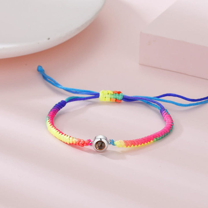 myhomenow.ch Kleidung Rainbow rope silver 100 sprachen ICH Liebe Sie Nano Projektion Armband