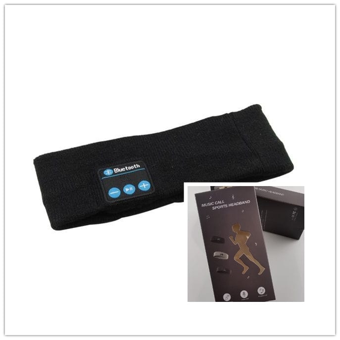 myhomenow.ch Sport Black1 with box Wireless Bluetooth Headband Outdoor Fitness Yoga Headband