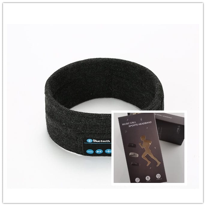 myhomenow.ch Sport Dark Grey1 with box Wireless Bluetooth Headband Outdoor Fitness Yoga Headband