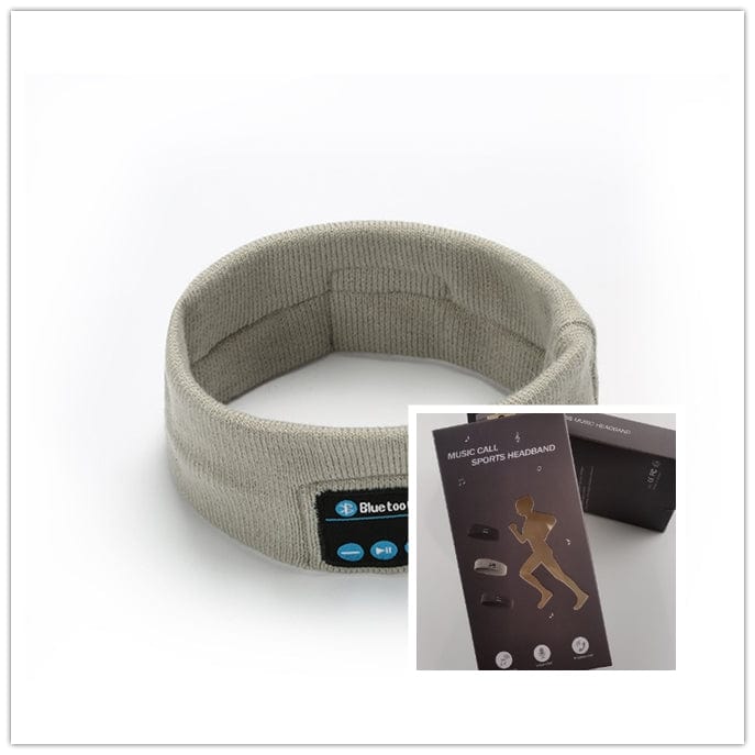 myhomenow.ch Sport Grey1 with box Wireless Bluetooth Headband Outdoor Fitness Yoga Headband